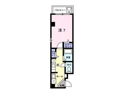 フィオーレMJ(1K/5階)の間取り写真