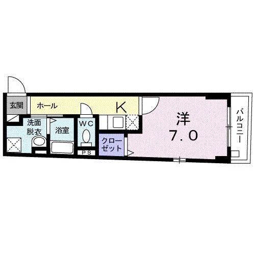 セレッソ マサキ(1K/4階)の間取り写真