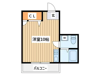 リラクソン(ワンルーム/3階)の間取り写真