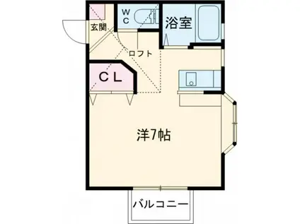 グレーシェル美幸町(1K/1階)の間取り写真