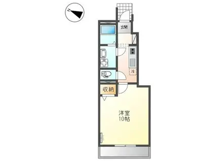 セントピア(1K/1階)の間取り写真