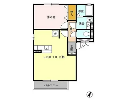 メゾン・ド・ソリアードA(1LDK/3階)の間取り写真