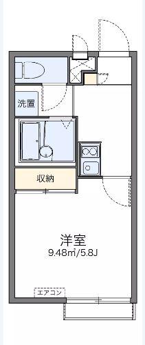 レオパレスハワース(1K/2階)の間取り写真