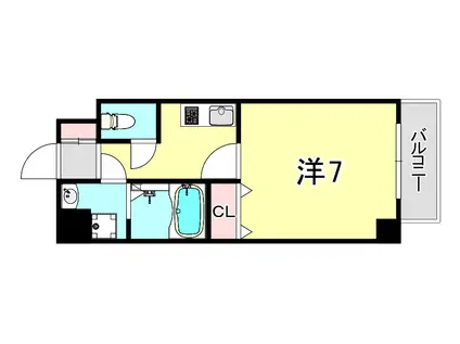 AQUA GALAXY(1K/9階)の間取り写真