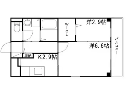 マジェスティコート(1LDK/1階)の間取り写真