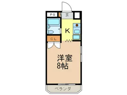 エスポア北千種(1K/2階)の間取り写真