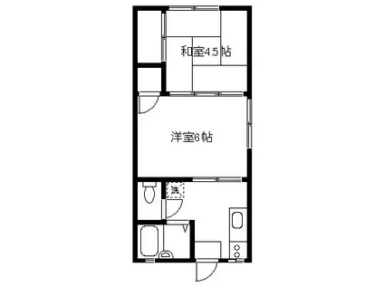 ルミエール(2K/2階)の間取り写真