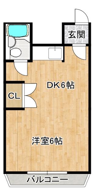 ダイヤハイツ(1DK/2階)の間取り写真