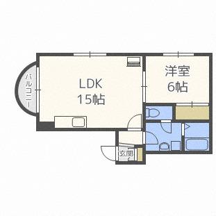 マンション24(1LDK/3階)の間取り写真