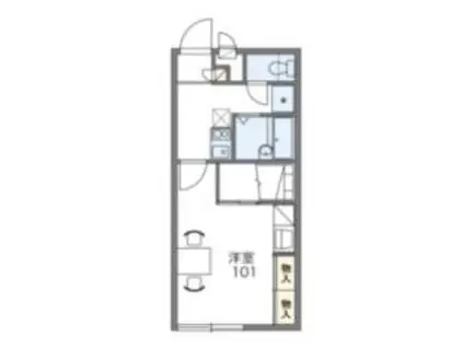 レオパレスソレーユ II(1K/3階)の間取り写真