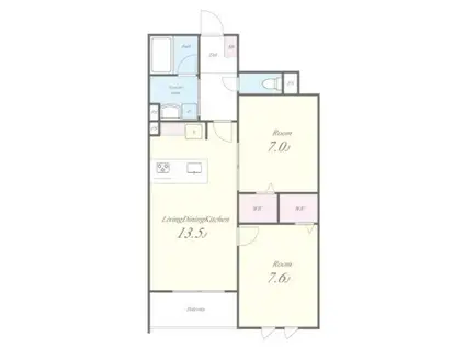 シュタット練馬春日町(2LDK/2階)の間取り写真