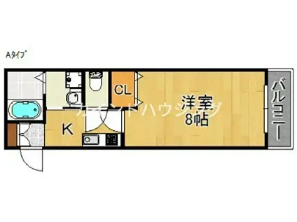 シャーメゾン岸里(1K/2階)の間取り写真