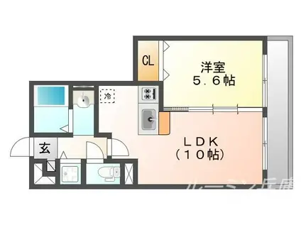 パークハイム参番館 A棟(1LDK/1階)の間取り写真