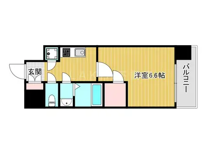 エスリード難波レジデンス(1K/4階)の間取り写真