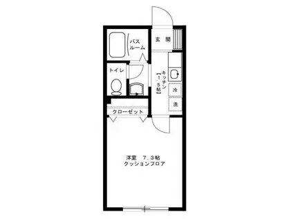 参宮橋館(1K/1階)の間取り写真