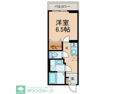 津田沼6丁目共同(1K/2階)の間取り写真