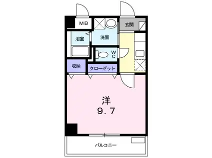 シャルマン・ベルNAKANO(1K/1階)の間取り写真