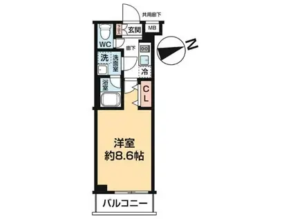 ARCOBALENO OHANAJAYA(1K/5階)の間取り写真