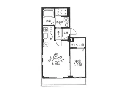 VIESEN SCHLOSS ヴィーゼン シュロス(1LDK/2階)の間取り写真