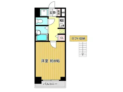 柾木マンションウエスト(1K/4階)の間取り写真