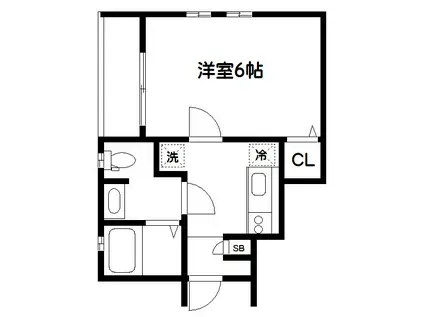 クレールメゾン野方(1K/1階)の間取り写真