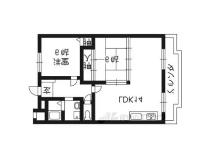 ファームエイト(2LDK/6階)の間取り写真