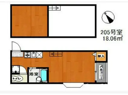 ファーストドリーム(ワンルーム/1階)の間取り写真