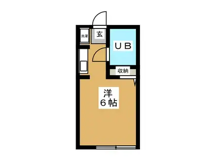 サンステップA(ワンルーム/1階)の間取り写真