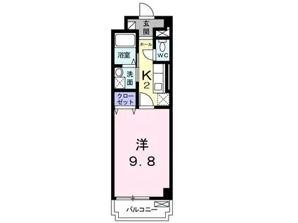 サニーヴィラ(1K/2階)の間取り写真
