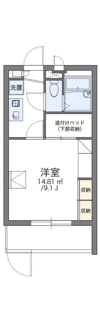 レオパレス川向(1K/1階)の間取り写真