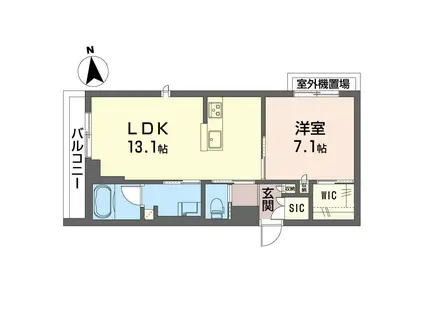グレース二子(1LDK/2階)の間取り写真