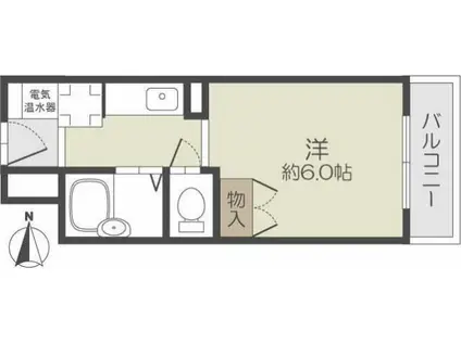 スチューデントパレス茨木(1K/4階)の間取り写真