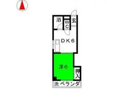 コーポ早川(1DK/2階)の間取り写真