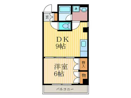 アルベールビル 8(1DK/2階)の間取り写真