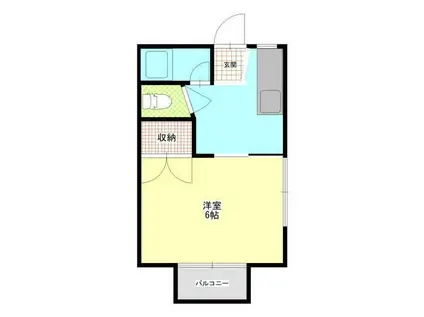 モンパレス三条第二 2号館(1K/2階)の間取り写真