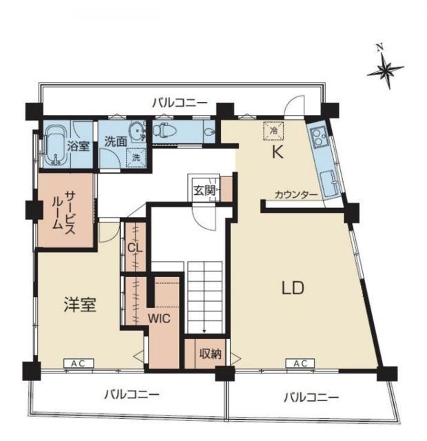 古谷マンション(1LDK/2階)の間取り写真