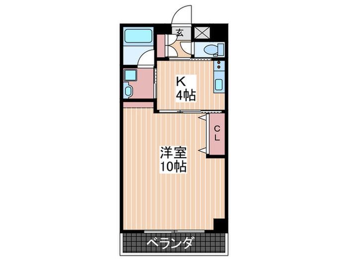 AFFABILE MIDORI(1K/1階)の間取り写真