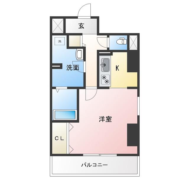 マリアージュ市川(1K/4階)の間取り写真