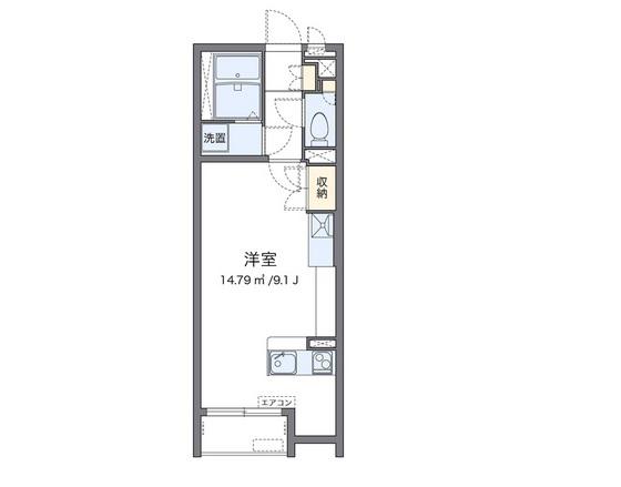 ミランダララモナ K2(ワンルーム/1階)の間取り写真