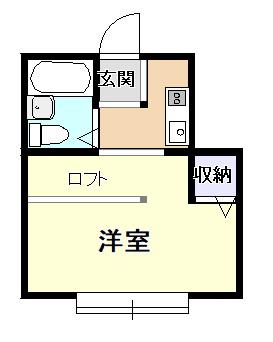 グローリィ(1K/2階)の間取り写真