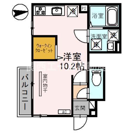 MATURE-24(ワンルーム/1階)の間取り写真