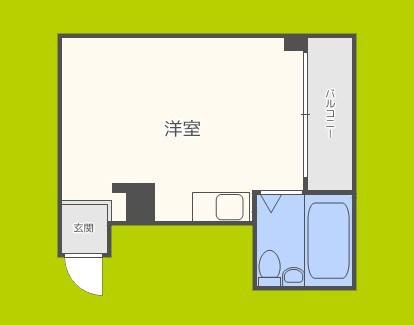 プレアール下新庄II(ワンルーム/3階)の間取り写真