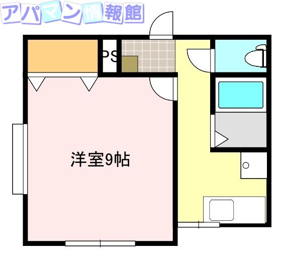 スペーラI(1K/2階)の間取り写真