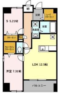 F・D VILLE(1SLDK/6階)の間取り写真