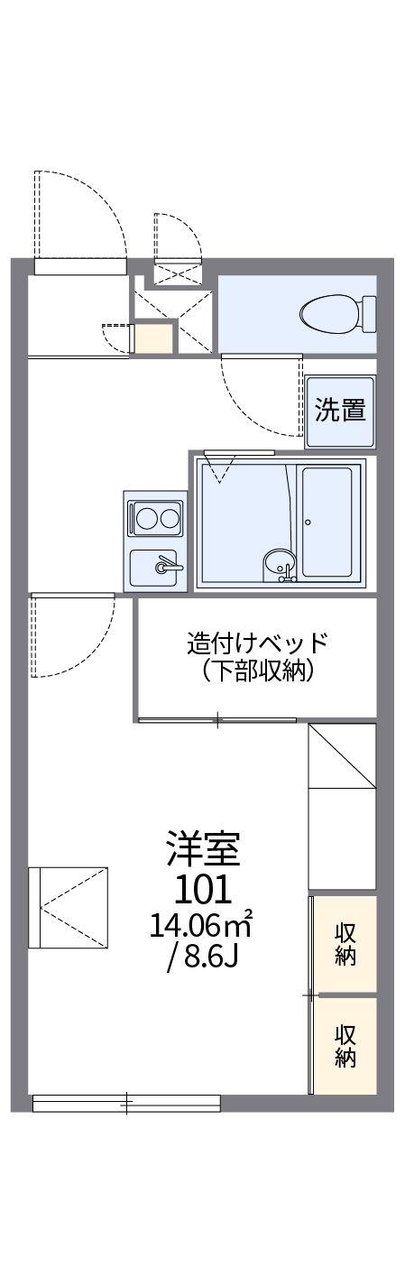 レオパレス永遠(1K/1階)の間取り写真