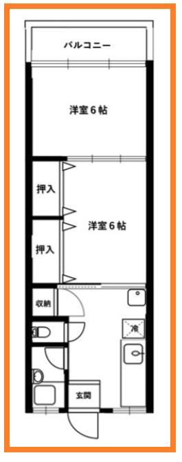 北見湯マンション(2K/2階)の間取り写真