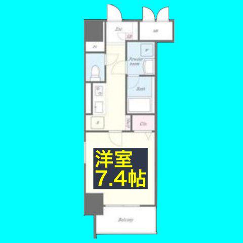 シャルマンソワレ名駅(1K/11階)の間取り写真