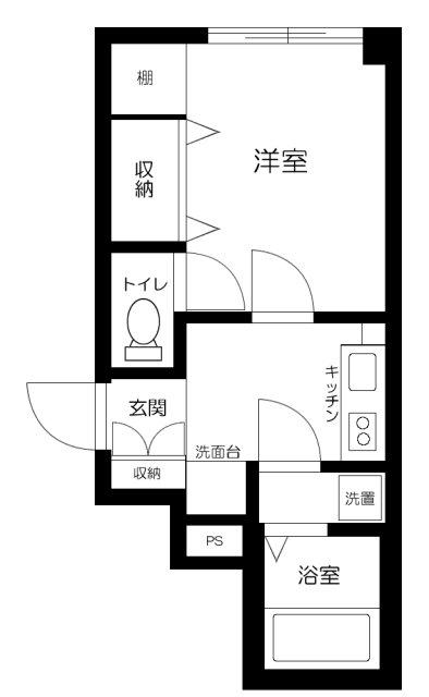 L IDEAL成増II(1K/1階)の間取り写真