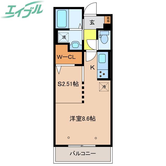 エスペランサSVIII(ワンルーム/2階)の間取り写真