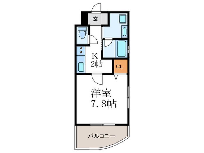 ベラジオ京都鞍馬口(1K/3階)の間取り写真